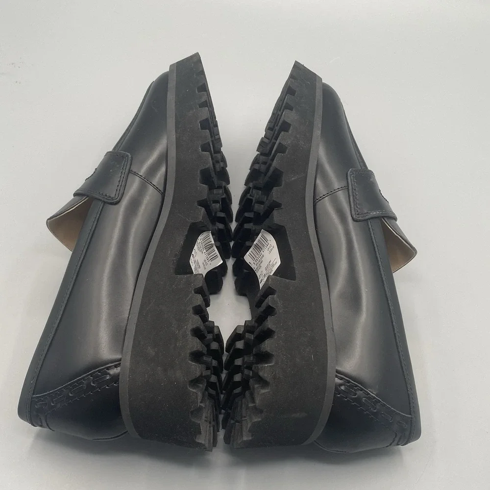 Clark's Signature STAYSO EDGE‎ Black Loafer Slip On Shoes Size 6.5 Chunky Lug